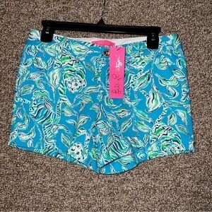 NWT Lilly Pulitzer Callahan Shorts Turquoise Oasis Size 2